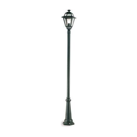 Palo Da Esterno Contemporaneo 241Cm Elegance Alluminio E Vetro Grigio 1 Luce E27 (1/4)