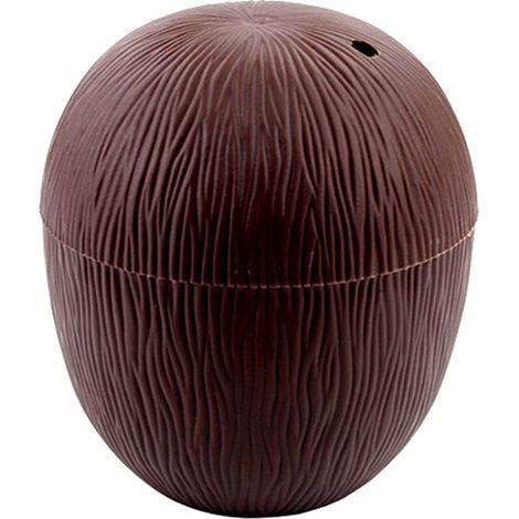 Lot de 6 verres noix de coco pour cocktails fête hawaïenne bouteille boisson plastique 56g (1/5)