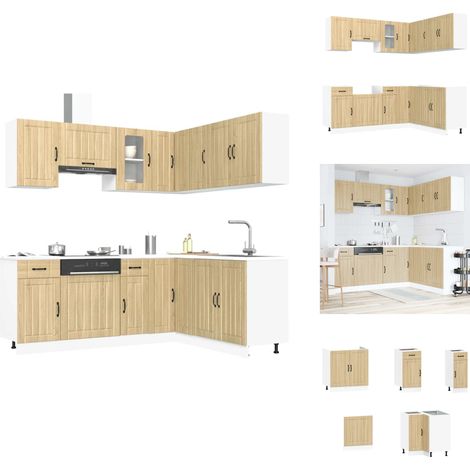 11-tlg. Küchenschrank-Set Lucca Sonoma-Eiche Holzwerkstoff - Küchenschrank-Set - Küchenschrank-Sets - Küchenzeile Einbauküche - Küchenschrank (1/5)