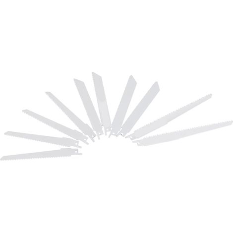 GARRYFIZH Ensemble de 10 lames de scie alternative en acier à haute teneur en carbone pour la découpe du bois, du métal et du plastique