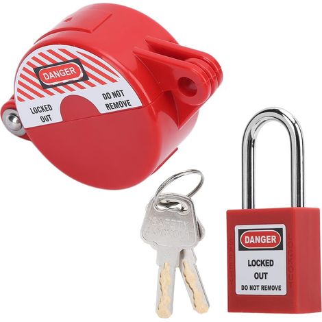 Verrou de sécurité de vanne, boîtier de verrouillage de vanne, plastique ABS pour compteur d'eau pour interrupteur de vidange pour gaz liquéfié pour chauffage au sol (1/5)
