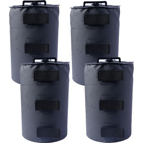 Set di 4 piedini per gazebo, riempibili d'acqua, pesi per gazebo, tende da giardino, tendoni, neri (1/3)