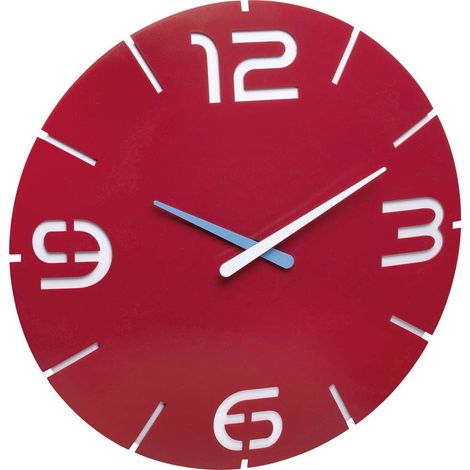 TFA Dostmann 60.3047.05 Quarzo Orologio da parete 35 cm x 35 mm Rosso