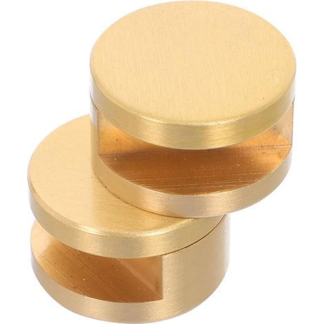 Set mit 4 vergoldeten Kupfer-Glasklemmen zur seitlichen Befestigung von 5–12 mm Glas, Montagehalterungen für Spiegel und Duschkabinen, robustes und sicheres Badezimmerzubehör (1/5)