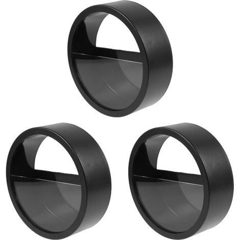 Sollbry Lot de 3 paniers de Fleurs décoratifs-Vase Mural Rond-pour l'extérieur-Noir-Décoration Murale pour Aquariums-Plantes d'intérieur-Support en Verre (1/5)
