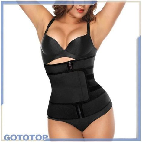 Ceinture de serrage pour entraneur de taille pour femmes Ceinture cintrée d'entranement de taille sport haltere Noir Noir (1/5)