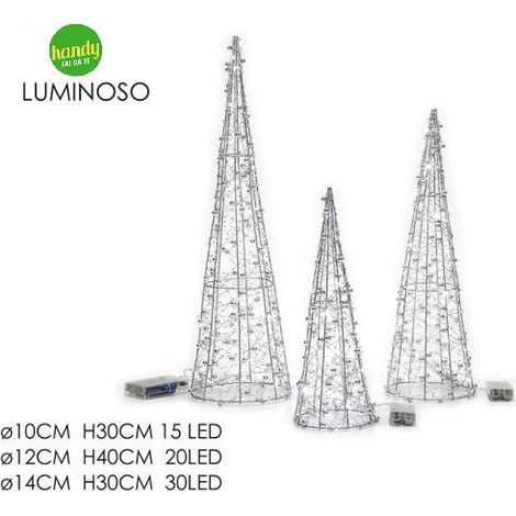 Set 3 Alberi General Trade Silver con LED
