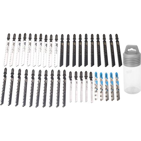 Lot de 40 lames de scie sabre 6 types acier rapide pour coupe bois, outil de découpe réciproque (1/5)