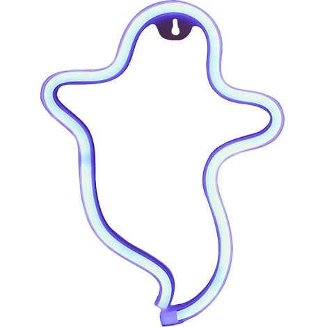 Ornement suspendu en forme de fantôme lumière néon led enseigne néon décorative Halloween pour fête (1/5)