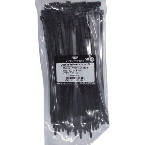 Fascetta nera resistente ai raggi UV, 533x7,6 mm (1/2)