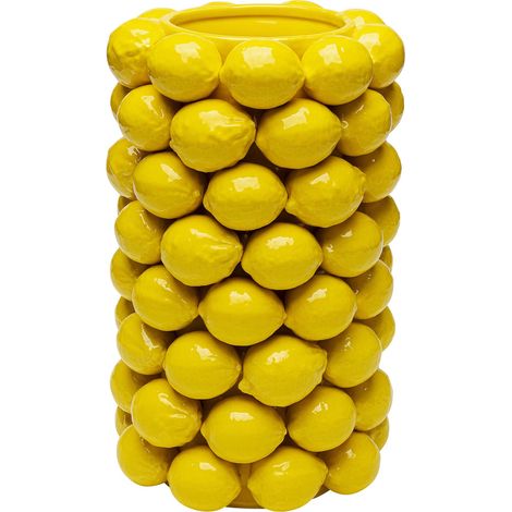 Kare Design vaso Lemon Juice, Giallo, Portafiori XXL, Limoni, Vaso Ceramica, Fatto a Mano, 43 cm (1/5)