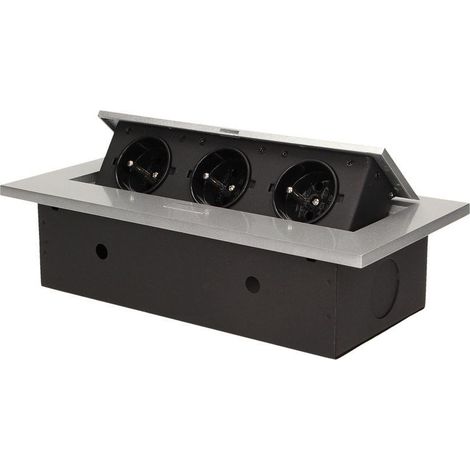 Unterputzsteckdosen 3x250V mit Dickrand, grau OR-AE-1335/G (1/5)