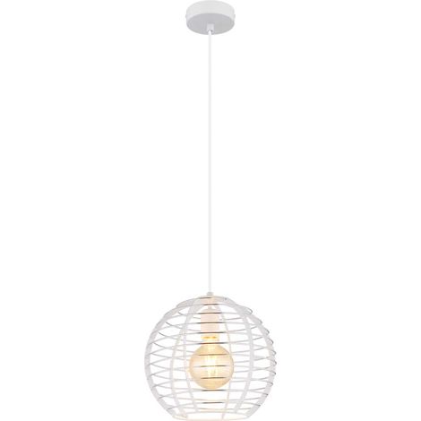 Pendelleuchte Hängeleuchte Deckenleuchte Metall weiss matt kürzbar H 120 cm