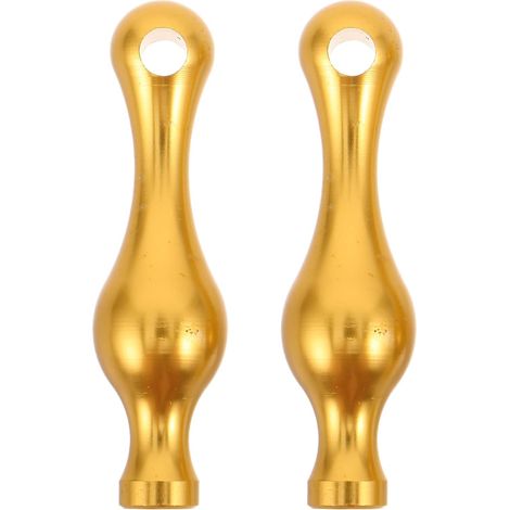 Embouts de Support de Boule de Bowling, 2 Pièces, Alliage D'aluminium  Or, Vis Incluses, pour Rails de Galerie et Étagères, Usage Meubles et Cabinets (1/5)