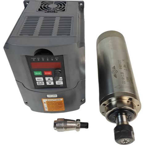 Moteur de broche ER20 2,2 kW, refroidi par air, vitesse de fonctionnement précise de 10-24000 tr/min (1/2)