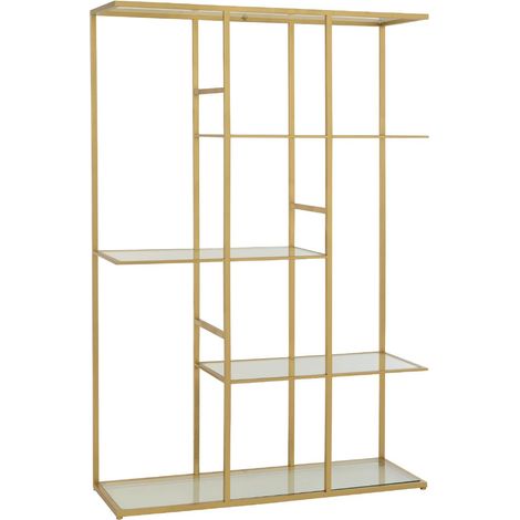Étagère en Verre "Thaddeus" 180cm Doré