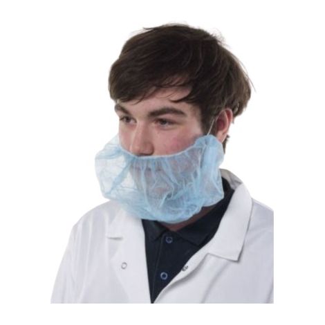 Cache barbe Jetable Rouge en Polypropylène, taille Unique, pour  pour Industrie alimentaire ( Prix pour Paquet de 100 )