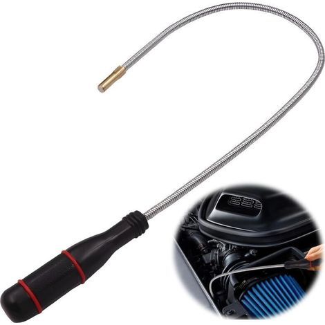 60cm Flexible Magnetic Pickup Tool, Powerful Magnet with Non-Slip Handle, Telescopic Mechanic's Tool, Magnetic Pickup Tool (1/4)