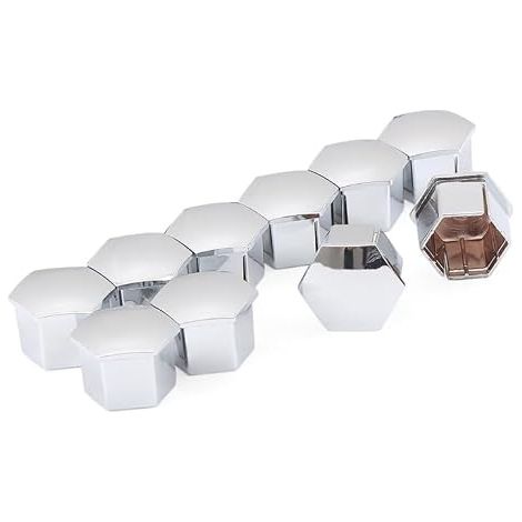 Lot De 10 Cache-écrous De Roue Argentés En Métal Résistant à La Corrosion Pour Boulons De Véhicules Modèles 307 308 408 206 207 C5, Protection Solide Des Écrous, Accessoire Auto Saisonnier (1/5)