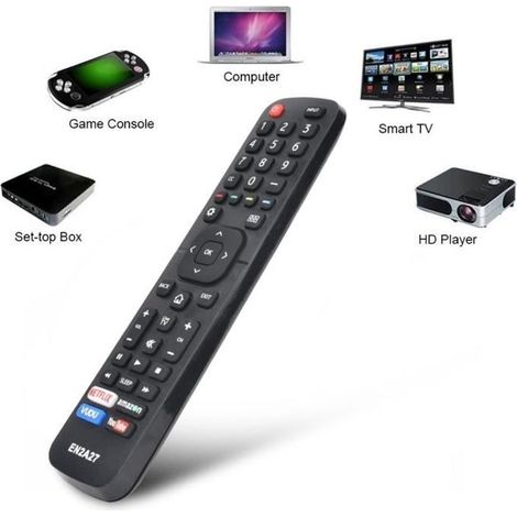 Télécommande pour Hisense, télécommande universelle Smart TV, télécommande parfaite pour télécommande sans fil Smart TV pour (1/4)