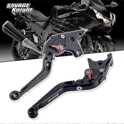 Leviers de frein et d'embrayage pour Kawasaki ZZR 250 400 600 1100 ZZR 1200 1400 - Accessoires moto - Poignée réglable, pliable et extensible (ZZR 400 1990-2006) (1/5)