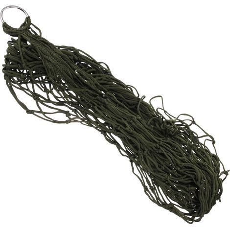 Hamac de Camping en Filet, Corde en Nylon Noir, 1 Set, Rangement Facile, Solide, pour Extérieur et Voyage (1/5)