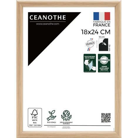 Cadre photo Essentiel exposition brut 18x24 cm