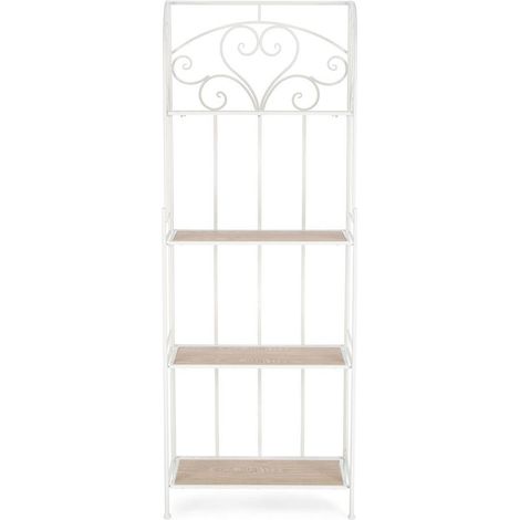 Librería plegable de 4 estantes Guenda YES - Blanco