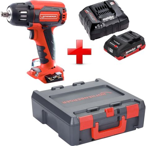 Avvitatore a batteria Rothenberger RO ID400 18 V 400 Nm Brushless + 1x batteria LiHD 4,0 Ah + caricabatteria + Rocase