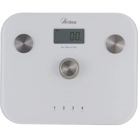 Ardes AR2PPBFM Bilancia Pesapersona Elettronica Rettangolo Bianco (1/5)