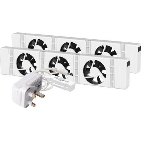 SpeedComfort Ventilador para radiador, 2 unidades, duradero para calefacción y radiadores, para ahorrar energía y costes de calefacción