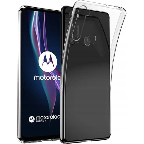 Transparente Hülle für MOTOROLA MOTO ONE FUSION SLIM BACK + Glas (1/3)