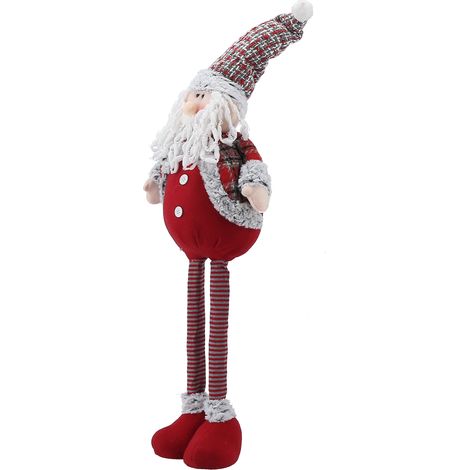Poupée Père Noël rétractable sur pied, décoration de Noël pour la maison et les fêtes de fin d'année