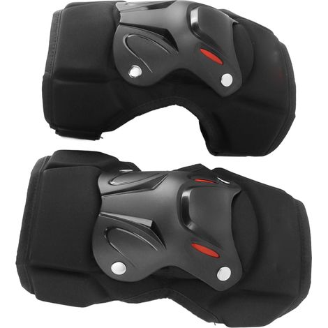 Zwei Knieschoner pro Packung, atmungsaktiv und stoßdämpfend, ergonomisch geformt mit elastischen Bändern für flexible und rutschfeste Anwendung, geeignet für Sportarten wie Motorradfahren, Skateboarde (1/4)