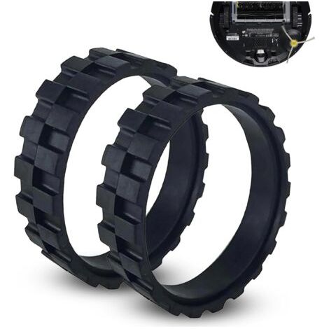 Pneu de rechange pour roues iRobot Roomba. Compatible avec séries 500 600 700 800 900 S et i, avec caoutchouc antidérapant à haute adhérence Montage facile (1/5)