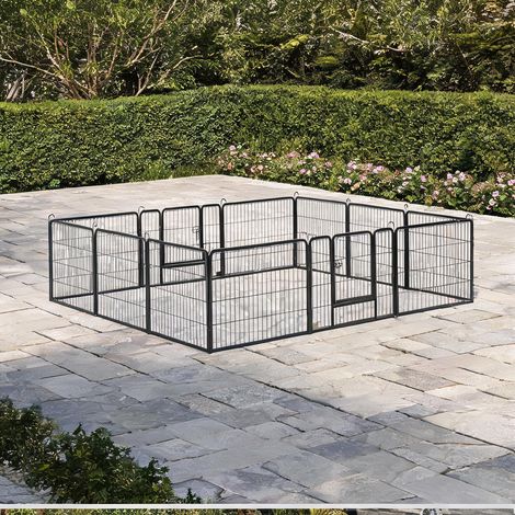 Barrière pour chien gris en acero (1/5)