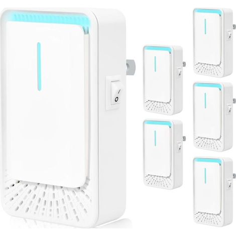 Plug-in Air Ionizer (6 Pack) — Negative Ion Air Purifier Mini Silent Air Freshener for Homes, Bedrooms, Offices and Basements. (1/5)