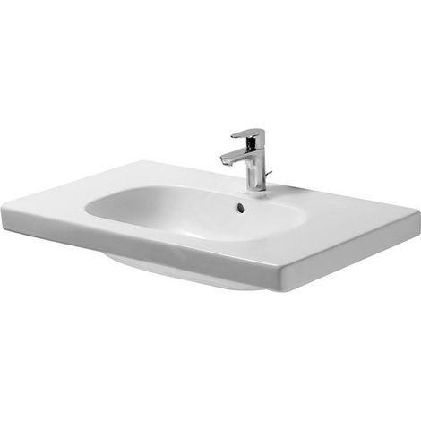 Duravit D-Code - Meuble-lavabo 850x480 mm, avec un trou pour robinet, blanc alpin 03428500002 (1/3)