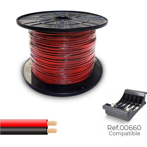 Cable paralelo 48V 2x1,00mm² color rojo y negro (400 metros de longitud en bobina de Ø26x15cm) (1/2)