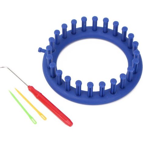 Set per maglia circolare，Set per lavorare a maglia con macchina circolare，uncinetti e ferri di plastica，24 clip per maglia (1/4)