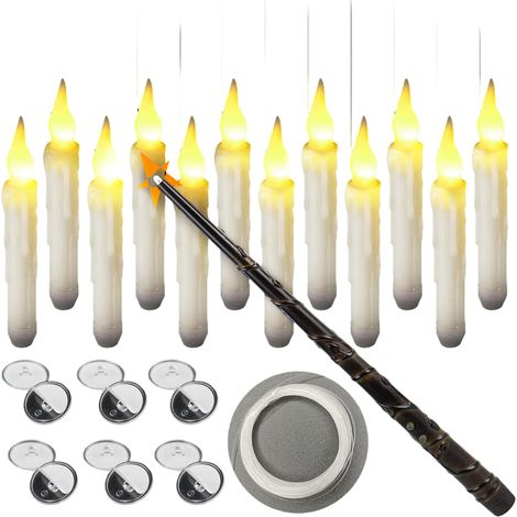 Lot de 12 Bougie, LED, Flamme vacillante, Étanche, Intérieur Extérieur (1/5)