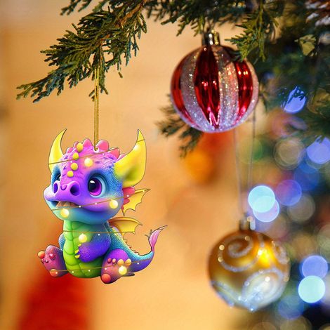 Guirlande Décorative Hivernale - Perles Acrylique pour Rideau ou Porte - Ornement de Noël en Forme de Bébé Volant - Lot de Décoration Festive (1/5)