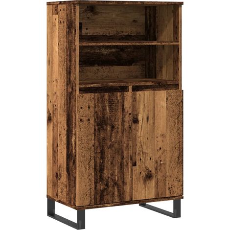 Buffet,Bahut,Meuble de Rangement haut vieux bois 60x36x110 cm bois d'ingénierie CFW43265 (1/5)