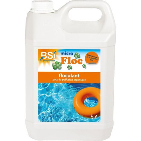 Floculant piscine - BSI - Micro Floc 5 L - Puissant - Clarifiant eau - Optimise filtration (1/3)