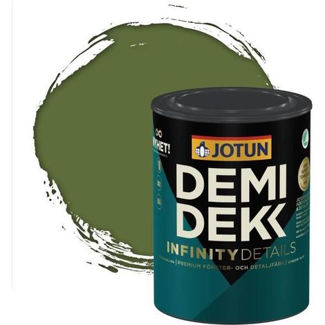Peinture Bois - JOTUN - Lasure Opaque Satinée - RAL 6025 - Vert Fougère - 0,75L (1/2)