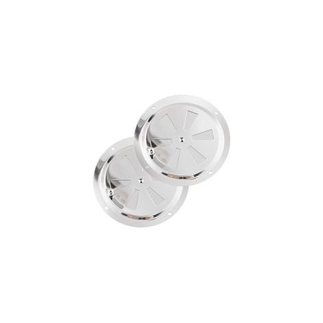 Chauffage et climatisation Grille de Ventilation Ronde,Grille d'aération 125 mm en Acier Inoxydable Conduit Moustiquaire Grille D'évacuation Air Entrant Air Evacué Ventilation Volets Réglables et Mous