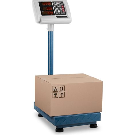 Balanza de plataforma plegable para conteo de almacén, 30x40 cm, alimentación eléctrica + batería, 100 kg / 10 g (1/5)
