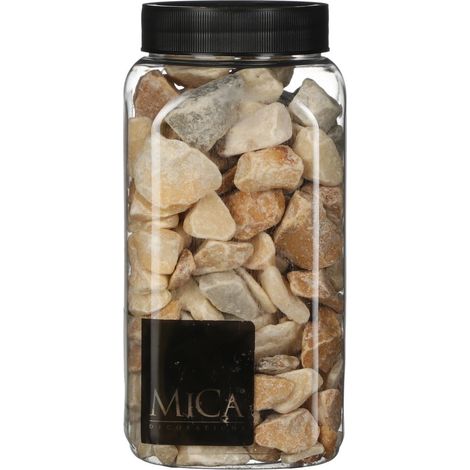 Mica Decorations Dekorative Steine hellbraun 650 ml 1 kg Steine