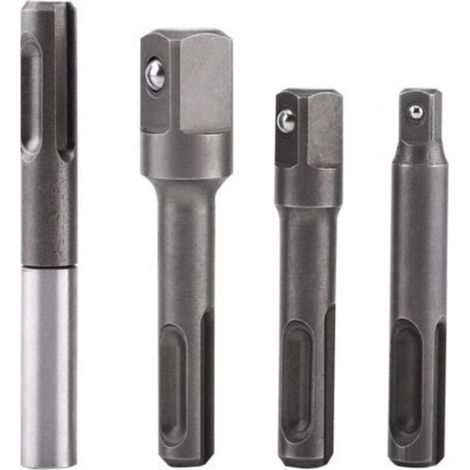 4Pcs 1/4" 3/8" 1/2" Porte Douilles à Bille Porte Douilles de Vissage SDS SDS-Plus Magnétique Extension Tournevis (1/5)