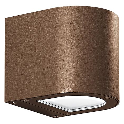 Applique LED Argent 4,5W Monoémission Ronde Marron 4000K 60° IP65 - Groupe Rossini Éclairage mural extérieur design (1/5)